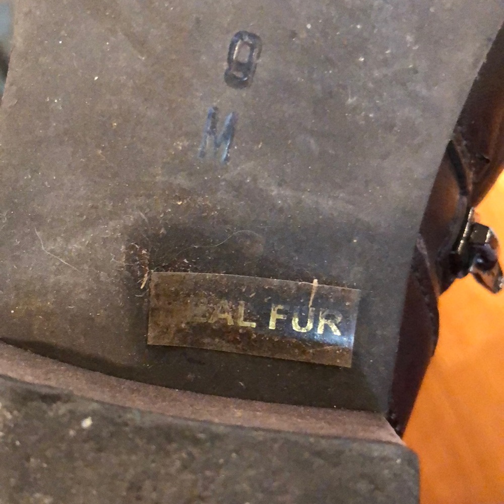 Black Leather Boots REAL FUR MADE IN ITALY 🇮🇹 - Picture 4 of 6